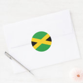 Jamaicaanse vlag ronde sticker (Envelop)