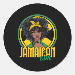 Jamaicaanse vlag ronde sticker