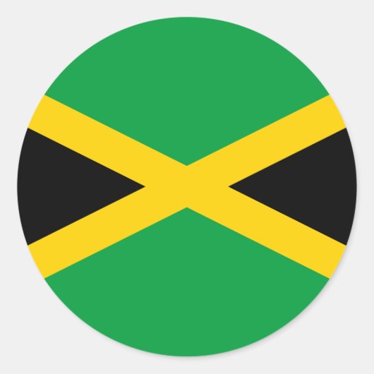 Jamaicaanse vlag ronde sticker (Voorkant)