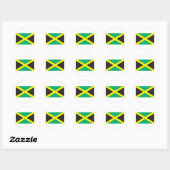 Jamaicaanse vlag ronde sticker (Vel)