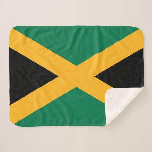 Jamaicaanse vlag sherpa deken (Voorkant (horizontaal))