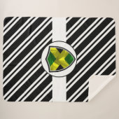 Jamaicaanse vlag sherpa deken (Voorkant (horizontaal))