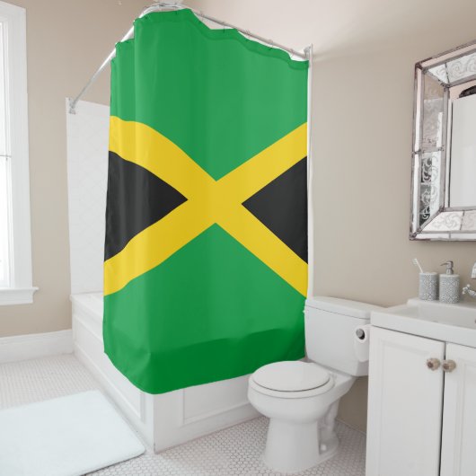 Jamaicaanse vlag Shower Curtain Douchegordijn (In situ)