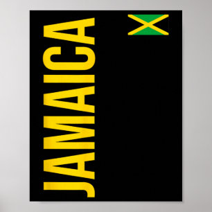 Jamaicaanse vlag sportieve voetbal Footbyll sports Poster