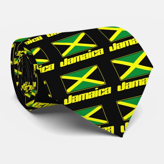 Jamaicaanse vlag stropdas (Opgerold)