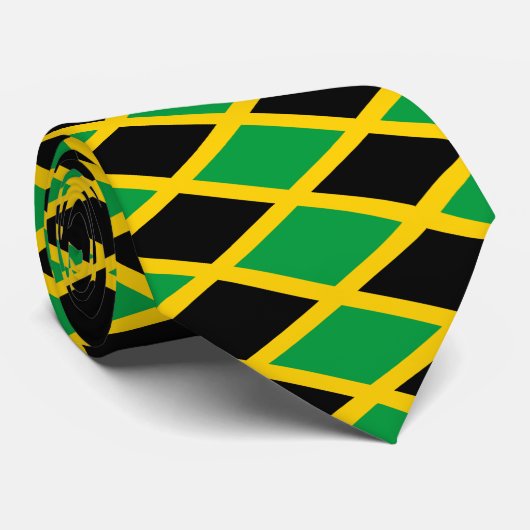 Jamaicaanse vlag stropdas (Opgerold)