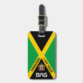 Jamaicaanse Vlag, tas labels, Jamaica / Gepersonal Bagagelabel (Voorkant verticaal)