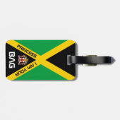 Jamaicaanse Vlag, tas labels, Jamaica / Gepersonal Bagagelabel (Achterkant horizontaal)