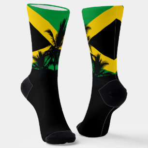 Jamaicaanse Vlag Tropische Palmbomen Sokken