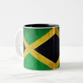 Jamaicaanse vlag tweekleurige koffiemok (Voorkant links)