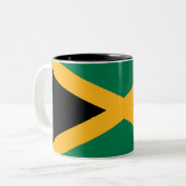 Jamaicaanse vlag tweekleurige koffiemok (Voorkant links)
