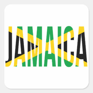 Jamaicaanse vlag van Jamaica Vierkante Sticker