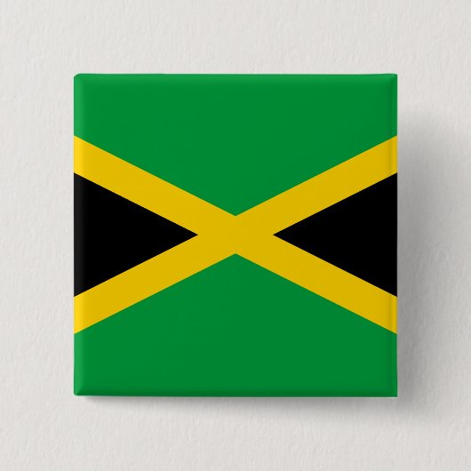 Jamaicaanse vlag vierkante button 5,1 cm (Voorkant)
