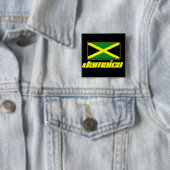 Jamaicaanse vlag vierkante button 5,1 cm (In situ)