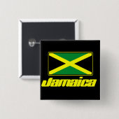 Jamaicaanse vlag vierkante button 5,1 cm (Voorkant /achterkant)