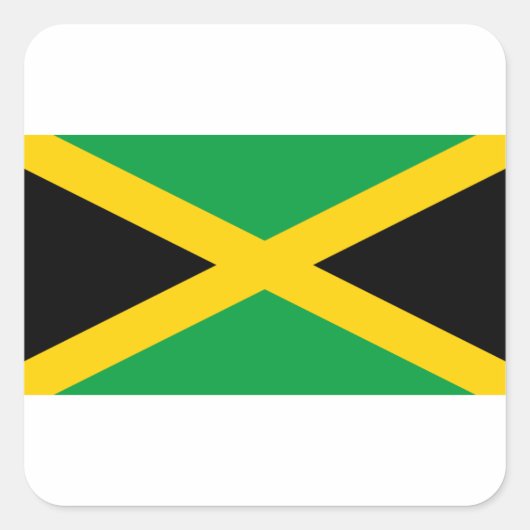 Jamaicaanse vlag vierkante sticker (Voorkant)