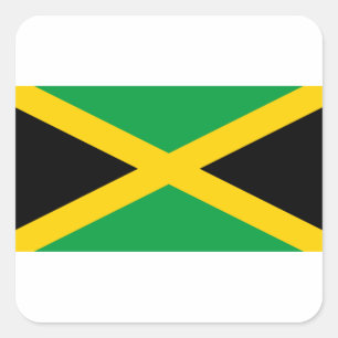 Jamaicaanse vlag vierkante sticker