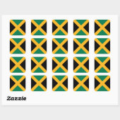 Jamaicaanse vlag vierkante sticker (Vel)