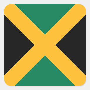 Jamaicaanse vlag vierkante sticker