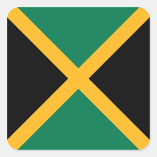 Jamaicaanse vlag vierkante sticker