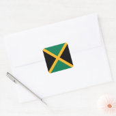 Jamaicaanse vlag vierkante sticker (Envelop)
