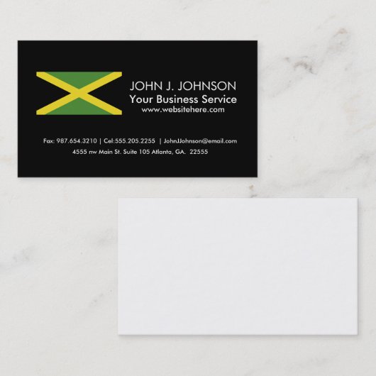 Jamaicaanse vlag visitekaartje (Voorkant / Achterkant)