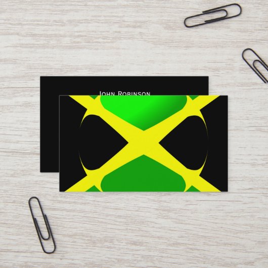 Jamaicaanse vlag visitekaartje (Voorkant / Achterkant in situ)