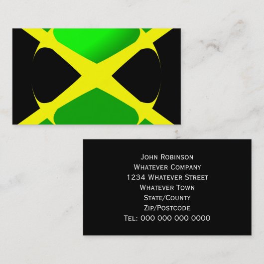 Jamaicaanse vlag visitekaartje (Voorkant / Achterkant)