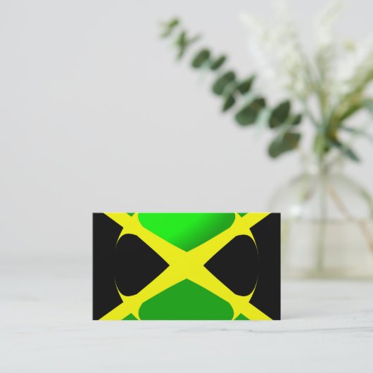 Jamaicaanse vlag visitekaartje (Staand voorkant)