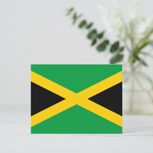 Jamaicaanse vlag, vlag van Jamaica Briefkaart (Staand voorkant)