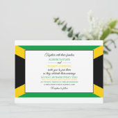 Jamaicaanse vlag, vlag van Jamaica bruiloft Kaart (Staand voorkant)