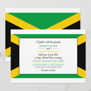 Jamaicaanse vlag, vlag van Jamaica bruiloft Kaart