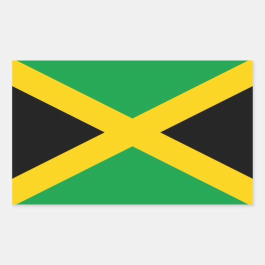Jamaicaanse vlag, vlag van Jamaica Rechthoekige Sticker (Voorkant)