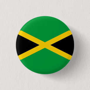 Jamaicaanse vlag, vlag van Jamaica Ronde Button 3,2 Cm