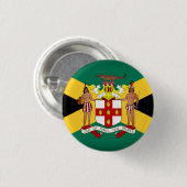 Jamaicaanse vlag/wapenschild ronde button 3,2 cm (Voorkant /achterkant)