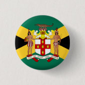 Jamaicaanse vlag/wapenschild ronde button 3,2 cm (Voorkant)