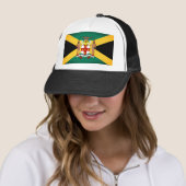 Jamaicaanse vlag/wapenschild trucker pet (In situ)
