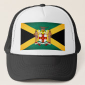 Jamaicaanse vlag/wapenschild trucker pet (Voorkant)