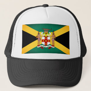 Jamaicaanse vlag/wapenschild trucker pet