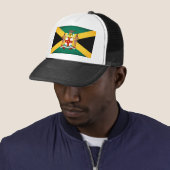 Jamaicaanse vlag/wapenschild trucker pet (In situ)