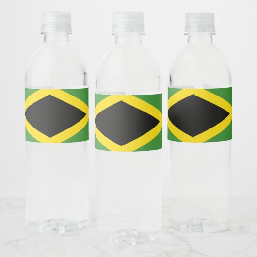 Jamaicaanse vlag waterfles etiket (Flessen)