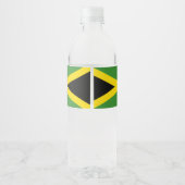 Jamaicaanse vlag waterfles etiket (Achterkant)