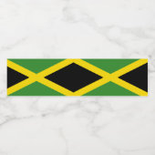 Jamaicaanse vlag waterfles etiket (Enkel label)