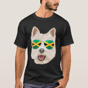 Jamaicaanse vlag West Highland White Terrier Dog J T-shirt