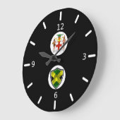 Jamaicaanse vlaggen grote klok (Hoek)