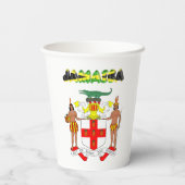 Jamaicaanse vlaggen wapenbekertjes papieren bekers (Achterkant)