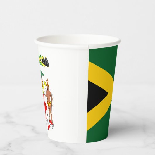 Jamaicaanse vlaggen wapenbekertjes papieren bekers (Rechts)