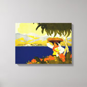 Jamaicaanse vrouw canvas afdruk (Voorkant)