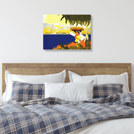 Jamaicaanse vrouw canvas afdruk (Insitu (Slaapkamer))