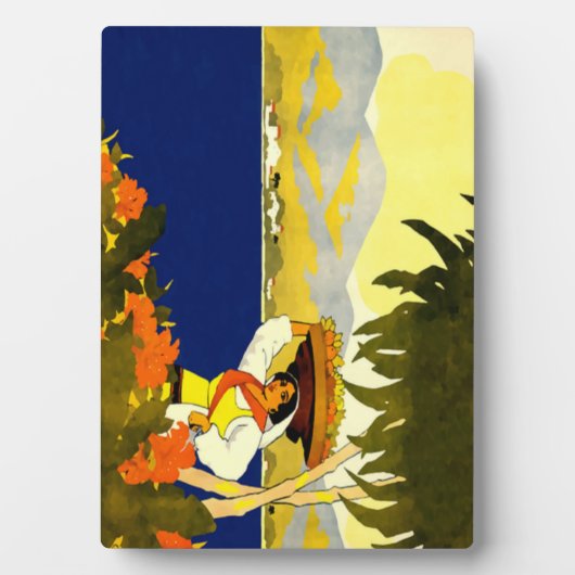 Jamaicaanse vrouw met fruit fotoplaat (voorkant)